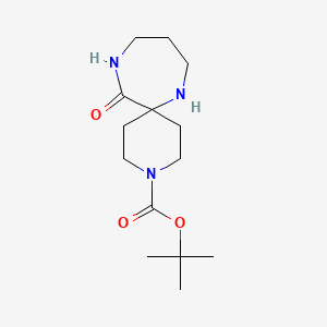 Tert-butyl 12-oxo-3,7,11-triazaspiro[5.6]dodecane-3-carboxylate
