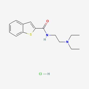 molecular formula C15H21ClN2OS B13738095 N-(2-(Diethylamino)ethyl)benzo(b)thiophene-2-carboxamide hydrochloride CAS No. 15272-95-4