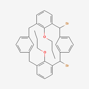 molecular formula C34H34Br2O2 B13738143 5,11-Dibromo-25,27-dipropoxycalix[4]arene 