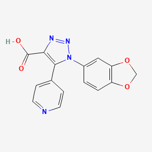 1-(1,3-benzodioxol-5-yl)-5-(pyridin-4-yl)-1H-1,2,3-triazole-4-carboxylic acid