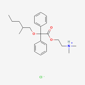 molecular formula C24H34ClNO3 B13738157 dimethyl-[2-[2-(2-methylpentoxy)-2,2-diphenylacetyl]oxyethyl]azanium;chloride CAS No. 3142-11-8