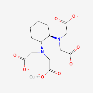molecular formula C14H18CuN2O8-2 B13738166 Cuprate(2-), ((rel-N,N'-(1R,2R)-1,2-cyclohexanediylbis(N-((carboxy-kappaO)methyl)glycinato-kappaN,kappaO))(4-))-, (OC-6-21)- CAS No. 19332-78-6