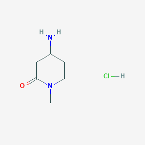 molecular formula C6H13ClN2O B1373818 4-Amino-1-methylpiperidin-2-one hydrochloride CAS No. 1373223-45-0