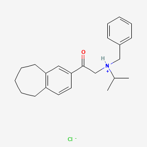 molecular formula C23H30ClNO B13738184 Ethanone, 2-((1-methylethyl)(phenylmethyl)amino)-1-(6,7,8,9-tetrahydro-5H-benzocyclohepten-2-yl)-, hydrochloride CAS No. 42882-45-1