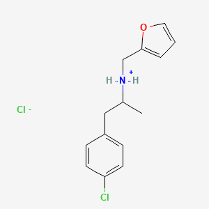 molecular formula C14H17Cl2NO B13738210 N-(p-Chloro-alpha-methylphenethyl)furfurylamine hydrochloride CAS No. 14898-09-0