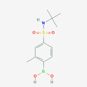 molecular formula C11H18BNO4S B1373826 (4-(N-(tert-Butyl)sulfamoyl)-2-methylphenyl)boronic acid CAS No. 958651-73-5