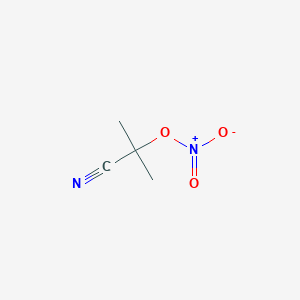 molecular formula C4H6N2O3 B13738275 2-Cyanopropan-2-yl nitrate CAS No. 40561-27-1
