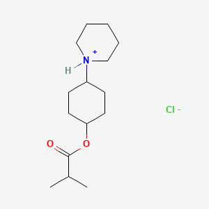 molecular formula C15H28ClNO2 B13738278 Isobutyric acid, 4-piperidinocyclohexyl ester, hydrochloride CAS No. 1532-01-0