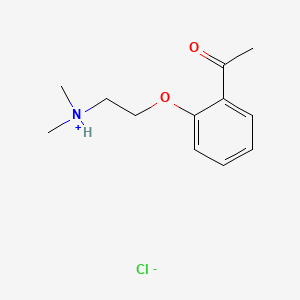 molecular formula C12H18ClNO2 B13738283 Acetophenone, 2'-(2-(dimethylamino)ethoxy)-, hydrochloride CAS No. 20808-92-8