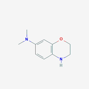 molecular formula C10H14N2O B1373833 N,N-dimethyl-3,4-dihydro-2H-1,4-benzoxazin-7-amine CAS No. 1354953-75-5