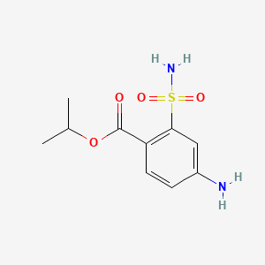 molecular formula C10H14N2O4S B13738341 Isopropyl 4-amino-2-sulfamoylbenzoate CAS No. 320-90-1