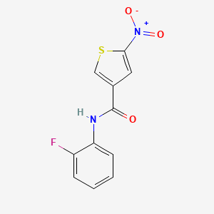 molecular formula C11H7FN2O3S B13738357 N-(2-Fluorophenyl)-5-nitro-3-thiophenecarboxamide CAS No. 146795-37-1