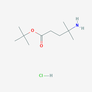 molecular formula C10H22ClNO2 B1373838 Tert-butyl 4-amino-4-methylpentanoate hydrochloride CAS No. 1354962-90-5