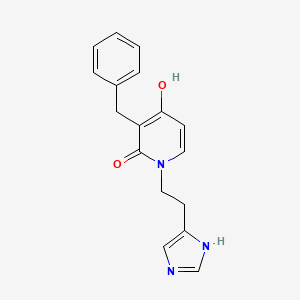 molecular formula C17H17N3O2 B1373839 3-benzyl-4-hydroxy-1-[2-(1H-imidazol-5-yl)ethyl]-2(1H)-pyridinone CAS No. 860650-82-4