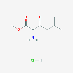 molecular formula C8H16ClNO3 B13738411 Methyl 2-amino-5-methyl-3-oxohexanoate hydrochloride CAS No. 41172-79-6