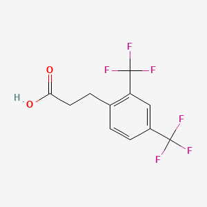 molecular formula C11H8F6O2 B1373843 3-[2,4-Bis(trifluoromethyl)phenyl]propionic acid CAS No. 1092460-63-3