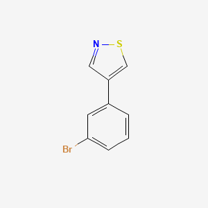 molecular formula C9H6BrNS B13738467 4-(3-Bromophenyl)-1,2-thiazole 