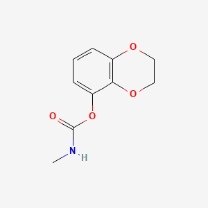 molecular formula C10H11NO4 B13738477 Carbamic acid, methyl-, 1,4-benzodioxan-5-YL ester CAS No. 13792-21-7
