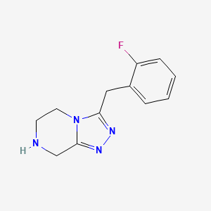 molecular formula C12H13FN4 B1373848 3-[(2-fluorophenyl)methyl]-5H,6H,7H,8H-[1,2,4]triazolo[4,3-a]pyrazine CAS No. 1159542-76-3