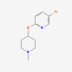 molecular formula C11H15BrN2O B1373849 5-Bromo-2-((1-methylpiperidin-4-yl)oxy)pyridine CAS No. 1015242-41-7