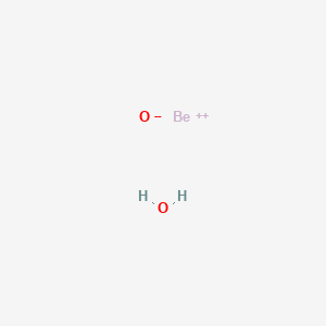 molecular formula BeH2O2 B13738490 Beryllium;oxygen(2-);hydrate 