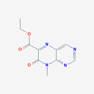 molecular formula C10H10N4O3 B13738513 Ethyl 8-methyl-7-oxopteridine-6-carboxylate CAS No. 2047-23-6