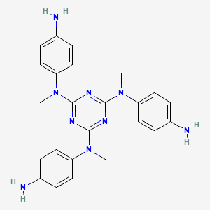 molecular formula C24H27N9 B13738517 N2,N4,N6-Tris(4-aminophenyl)-n2,n4,n6-trimethyl-1,3,5-triazine-2,4,6-triamine 