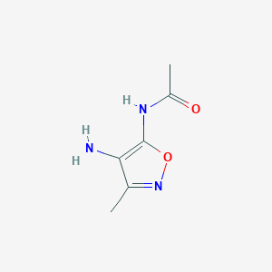 molecular formula C6H9N3O2 B13738532 N-(4-amino-3-methyl-oxazol-5-yl)acetamide CAS No. 41230-63-1