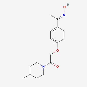molecular formula C16H22N2O3 B13738575 Piperidine, 1-((4-(1-(hydroxyimino)ethyl)phenoxy)acetyl)-4-methyl- CAS No. 31248-68-7