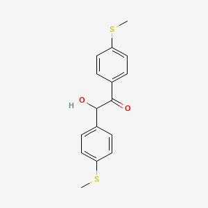 molecular formula C16H16O2S2 B13738581 4,4'-DI(Methylthio)benzoin CAS No. 42445-18-1