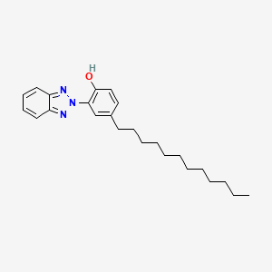 molecular formula C24H33N3O B13738609 Phenol, 2-(2H-benzotriazol-2-yl)-4-dodecyl- CAS No. 3142-42-5