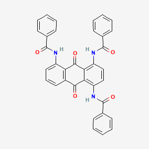molecular formula C35H23N3O5 B13738616 N-(4,5-dibenzamido-9,10-dioxoanthracen-1-yl)benzamide CAS No. 4392-71-6
