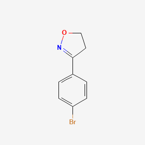 molecular formula C9H8BrNO B1373862 3-(4-Bromophenyl)-4,5-dihydro-1,2-oxazole CAS No. 51067-06-2