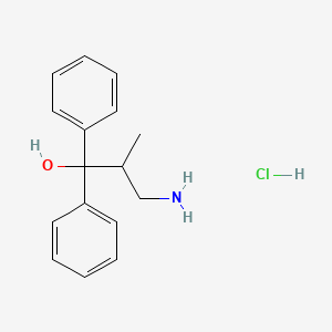 molecular formula C16H20ClNO B13738623 1,1-Diphenyl-2-methyl-3-aminopropanol hydrochloride CAS No. 14185-05-8