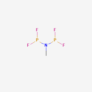 molecular formula CH3F4NP2 B13738638 Bis(difluorophosphino)methylamine CAS No. 17648-18-9