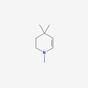molecular formula C8H15N B13738655 1,4,4-Trimethyl-1,2,3,4-tetrahydropyridine CAS No. 35079-50-6