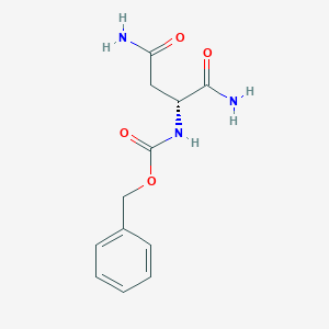 molecular formula C12H15N3O4 B13738656 benzyl N-[(2R)-1,4-diamino-1,4-dioxobutan-2-yl]carbamate 