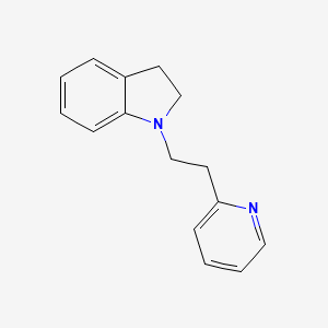 molecular formula C15H16N2 B13738664 Indoline, 1-(2-(2-pyridyl)ethyl)- CAS No. 14845-02-4