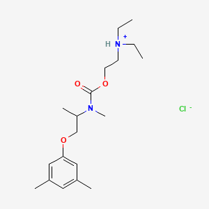 molecular formula C19H33ClN2O3 B13738702 Carbamic acid, N-methyl-N-(1-(3,5-xylyloxy)-2-propyl)-, 2-(diethylamino)ethyl ester, hydrochloride CAS No. 100836-65-5