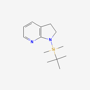 molecular formula C13H22N2Si B1373881 1-(tert-Butyl-dimethyl-silanyl)-2,3-dihydro-1H-pyrrolo[2,3-b]pyridine CAS No. 754214-38-5