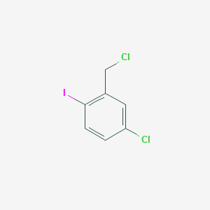molecular formula C7H5Cl2I B1373888 4-Chloro-2-(chloromethyl)-1-iodobenzene CAS No. 711017-73-1