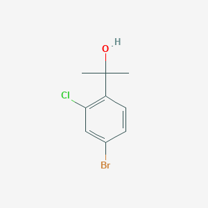molecular formula C9H10BrClO B1373889 2-(4-Bromo-2-chlorophenyl)propan-2-ol CAS No. 875307-00-9