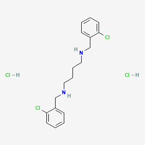 molecular formula C18H24Cl4N2 B13738891 Tetramethylenediamine, N,N'-bis(o-chlorobenzyl)-, dihydrochloride CAS No. 2056-20-4