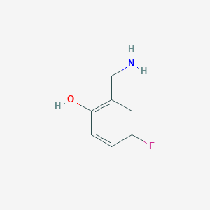 molecular formula C7H8FNO B1373895 2-(Aminomethyl)-4-fluorophenol CAS No. 940874-99-7