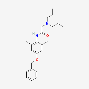 molecular formula C23H32N2O2 B13738951 Acetamide, N-(2,6-dimethyl-4-(phenylmethoxy)phenyl)-2-(dipropylamino)- CAS No. 17060-69-4
