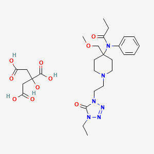 molecular formula C27H40N6O10 B13738972 Alfentanil citrate CAS No. 153176-13-7