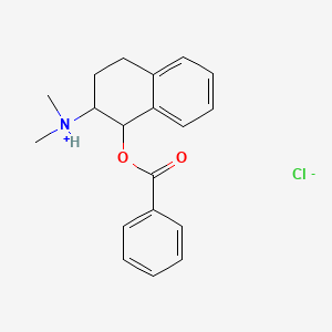 molecular formula C19H22ClNO2 B13738984 (1S-cis)-1,2,3,4-Tetrahydro-2-(dimethylamino)-1-naphthol benzoate hydrochloride CAS No. 39787-50-3