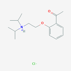 molecular formula C16H26ClNO2 B13739006 Acetophenone, 2'-(2-(diisopropylamino)ethoxy)-, hydrochloride CAS No. 20809-19-2