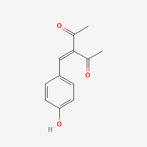 molecular formula C12H12O3 B13739021 p-Hydroxy-beta,beta-diacetylstyrene CAS No. 17792-58-4