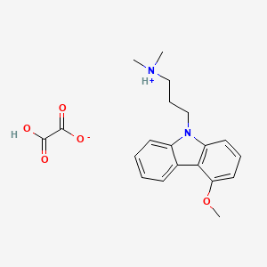 molecular formula C20H24N2O5 B13739029 Carbazole, 9-(3-dimethylaminopropyl)-4-methoxy-, oxalate CAS No. 41734-85-4